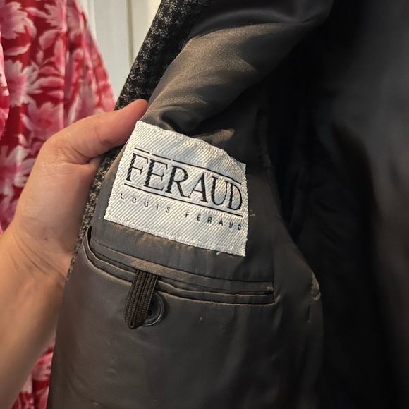 Vintage Louis Feraud Sport Coat Herringbone Pattern 100% Wool - Picture 2 of 7